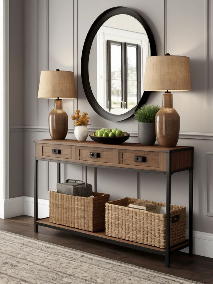 Console Table And Mirror